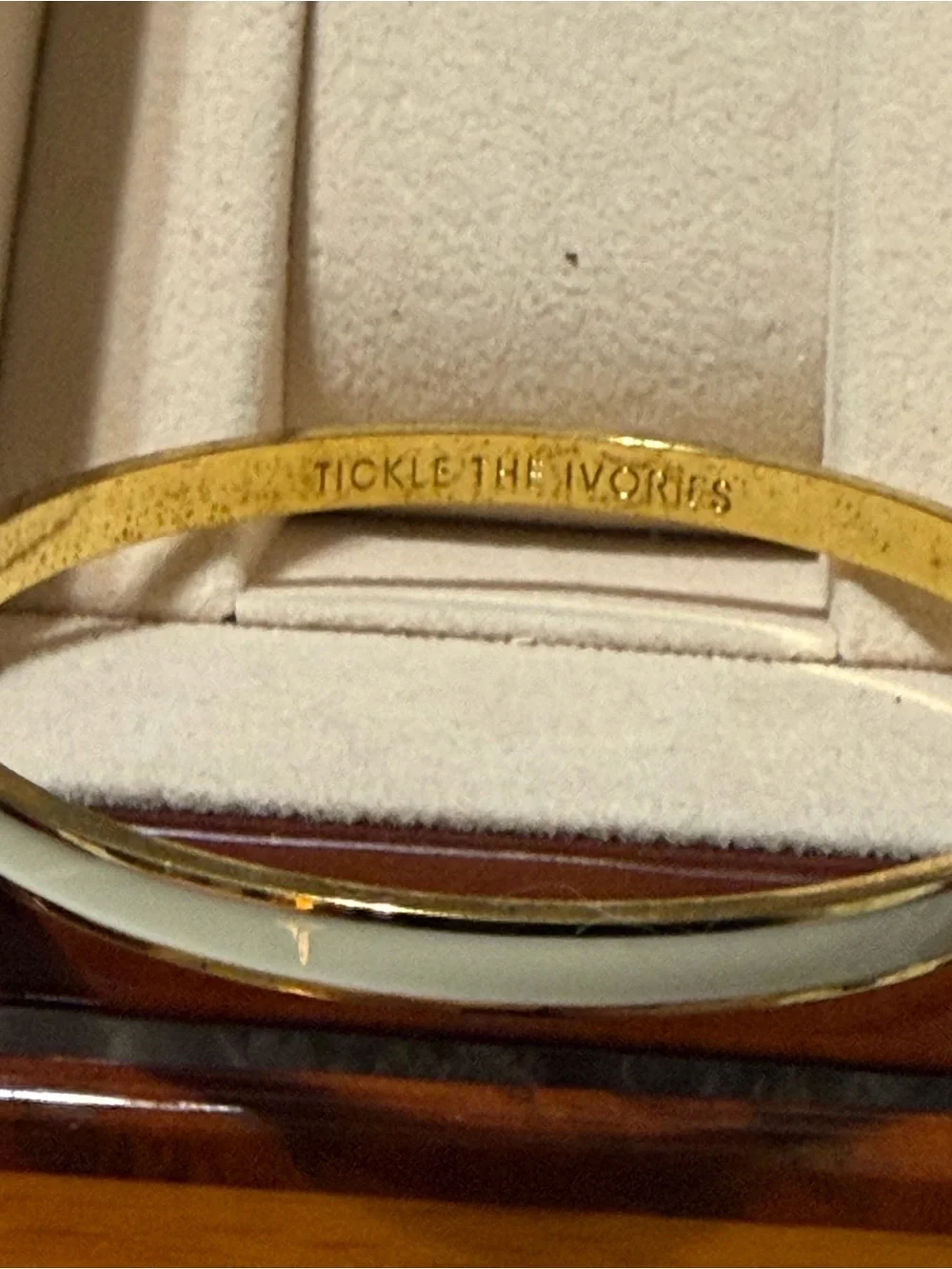 Kate Spade New York 3pc Nautical Set Navy Blue Cream Idiom Bangle Bracelets +